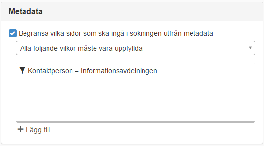Metadatabegränsning
