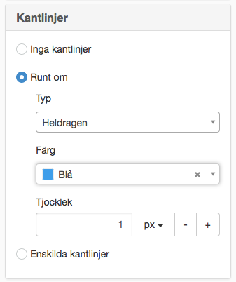Kantlinjer runt om