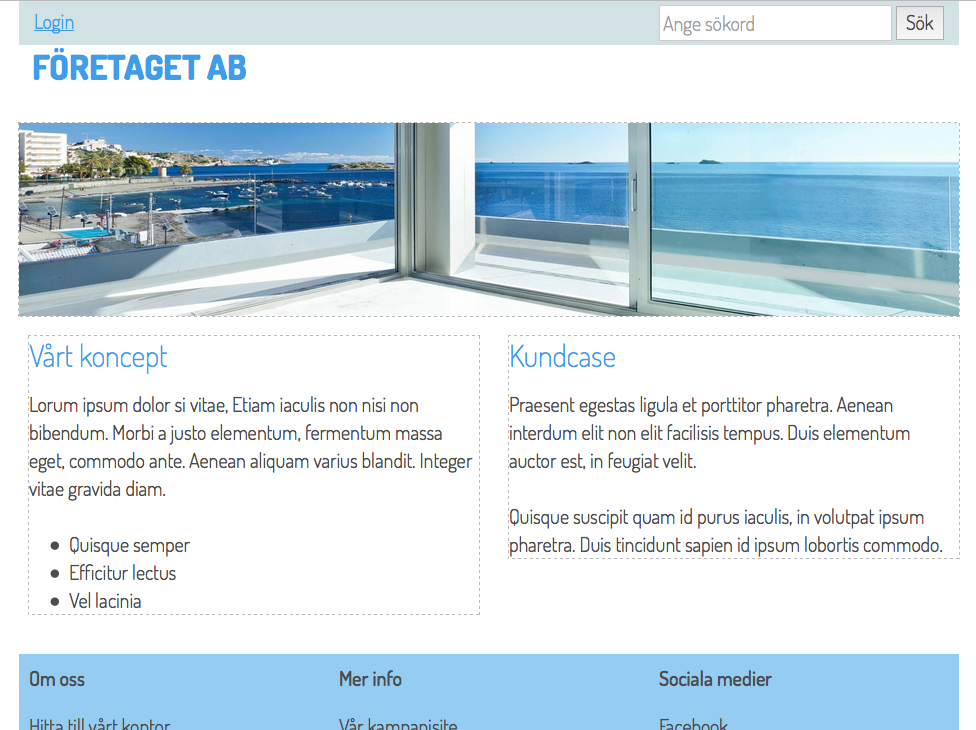 Startsida för datorupplösning