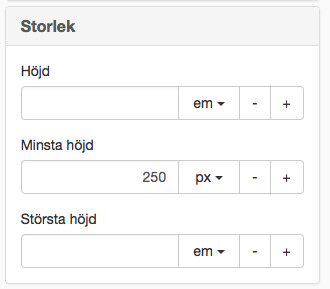 Minimihöjd