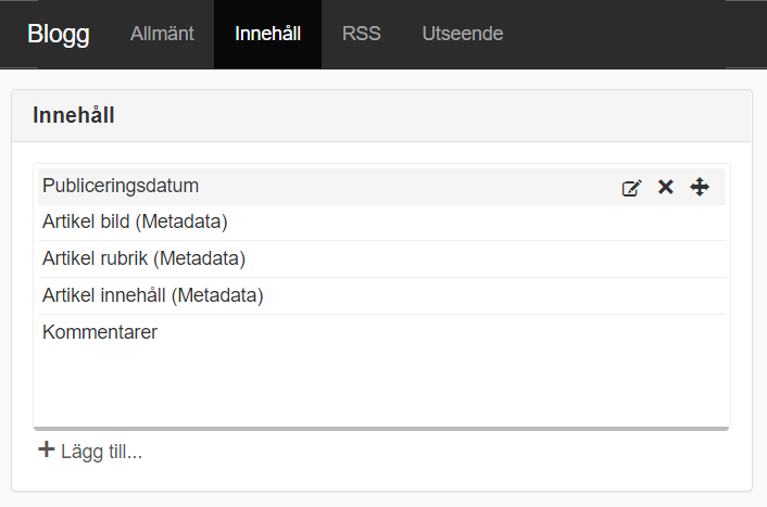 Innehåll