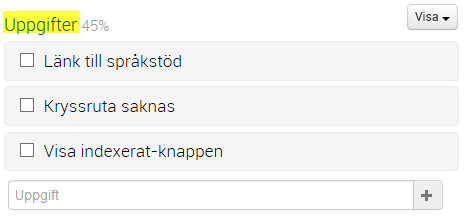Uppgifter