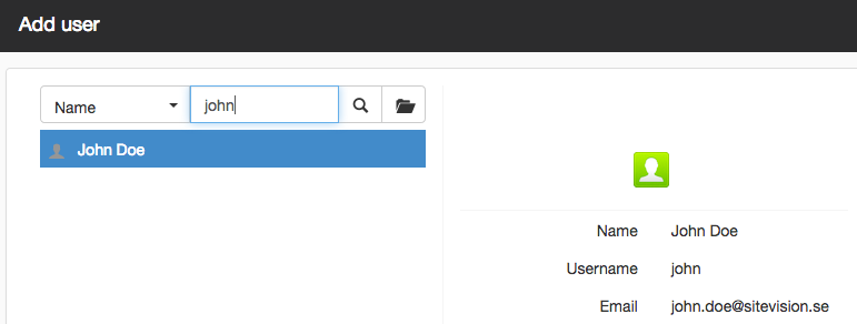 Search user