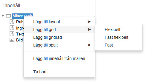 Skärmdump på hur man lägger till en layout