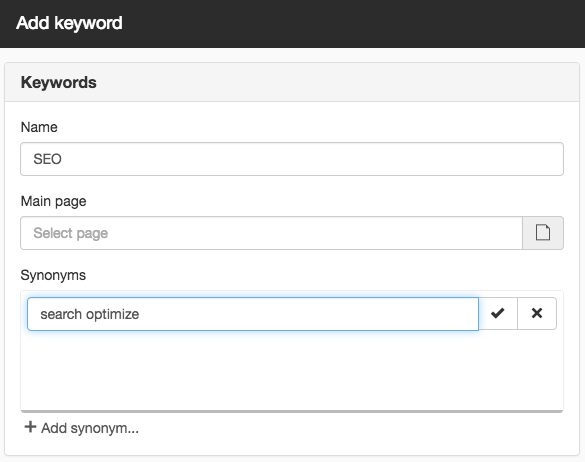 Add keywords