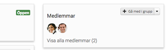 Gå med i öppen grupp