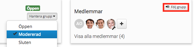 Följ grupp .online