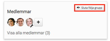Sluta följ grupp