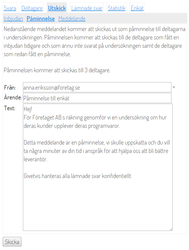 Skärmdump på alternativet Påminnelse