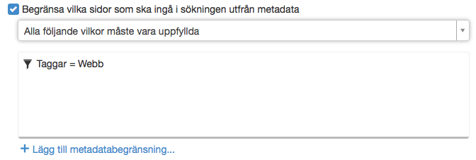 Metadatabegränsning