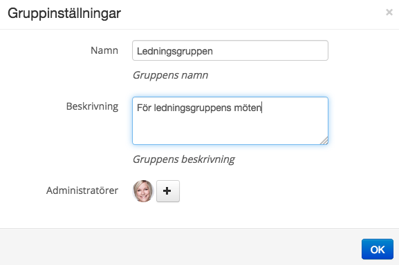 Hantera gruppinställningar