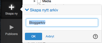 Skapa bloggarkiv