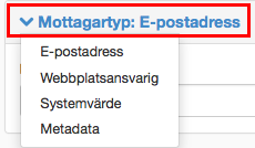 Olika typer av mottagare