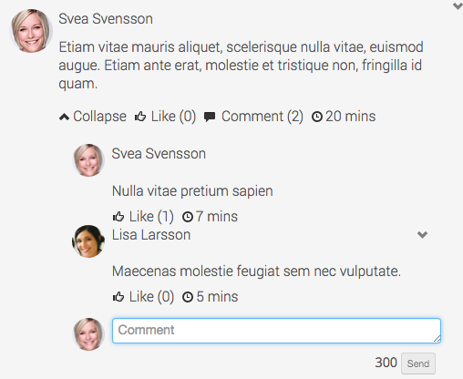 Timeline on profile page