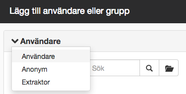 Val av användare