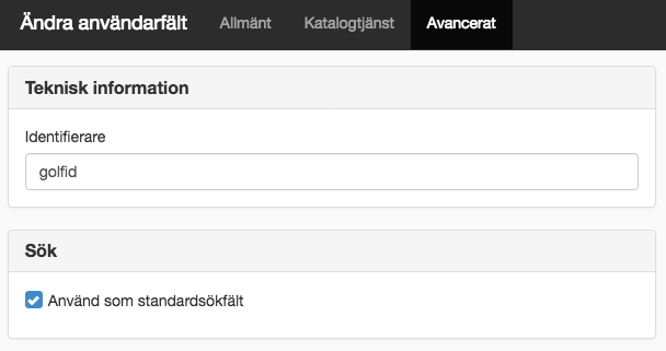 Lägg till användarfält - sök