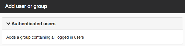 Authenticated users