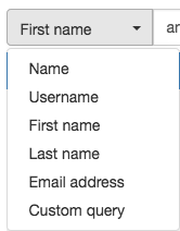 Search for type