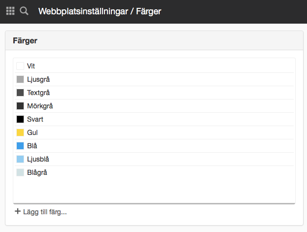 Skärmdump på lägg till färg