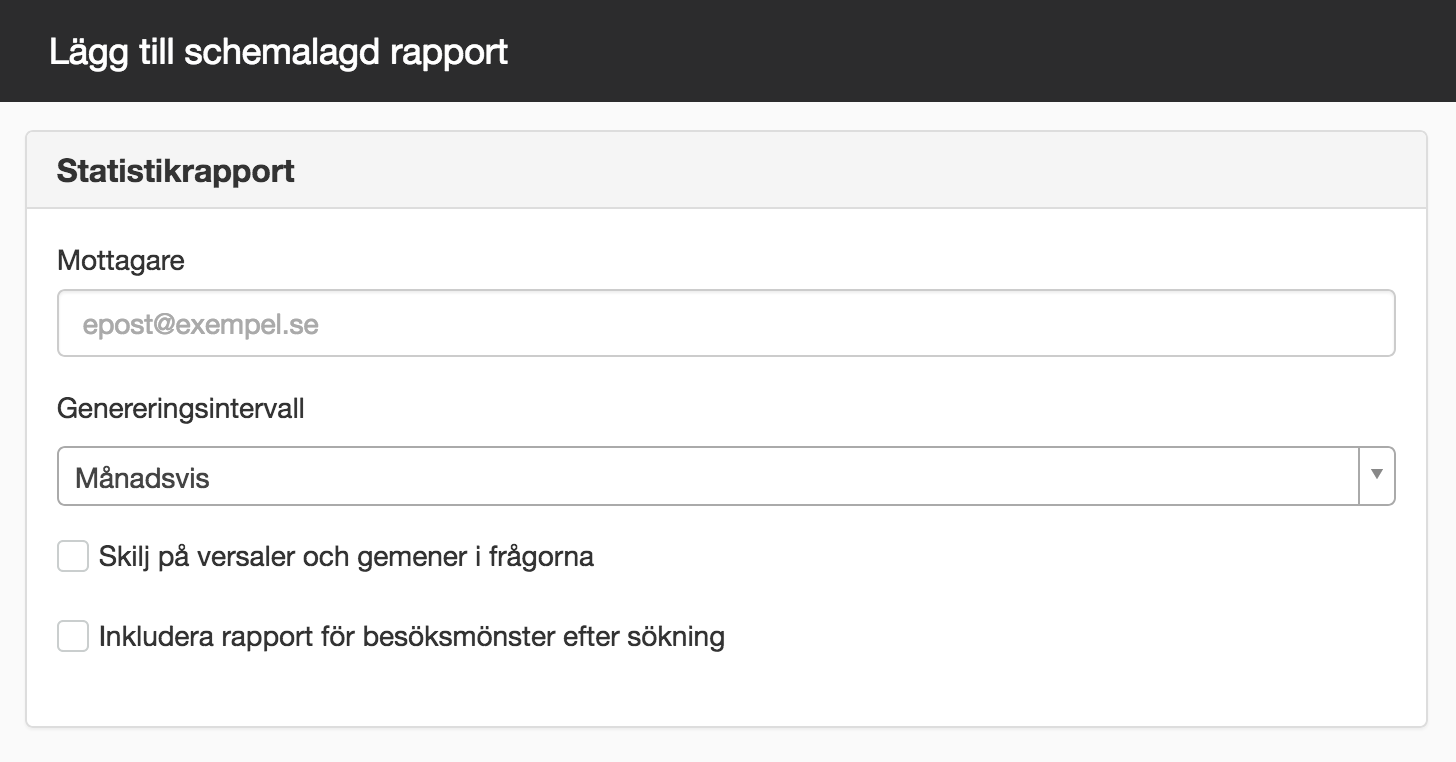 Schemalagd rapport