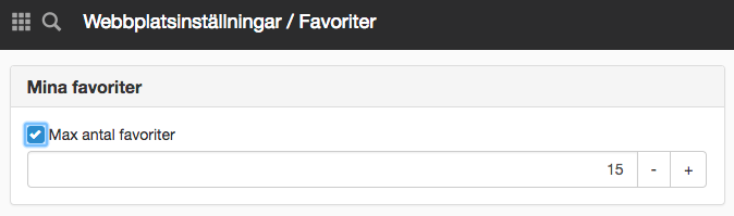 Panelen Favoriter