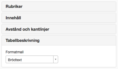 Tabellbeskrivning