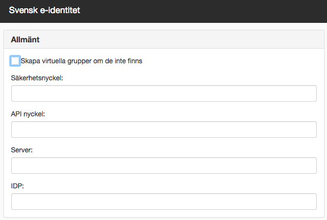 Filter svensk e-identitet