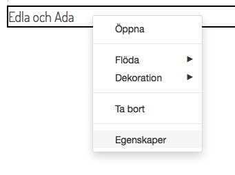 Egenskapsdialog på modul