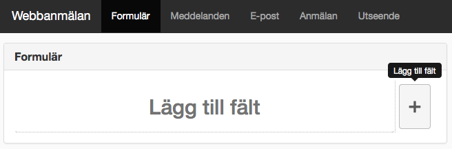 Skärmdump på webbanmälan