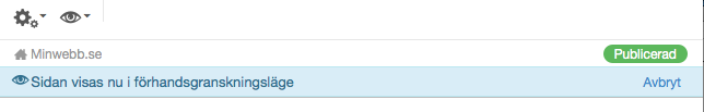 informationslisten, Avbryt
