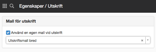 Utskrift på mall