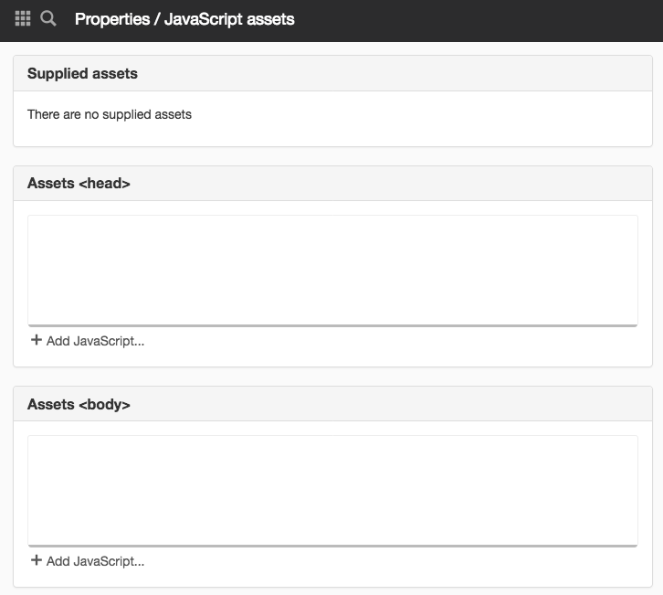 Javascript assets