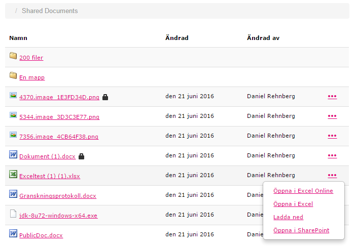 Fildelning lista