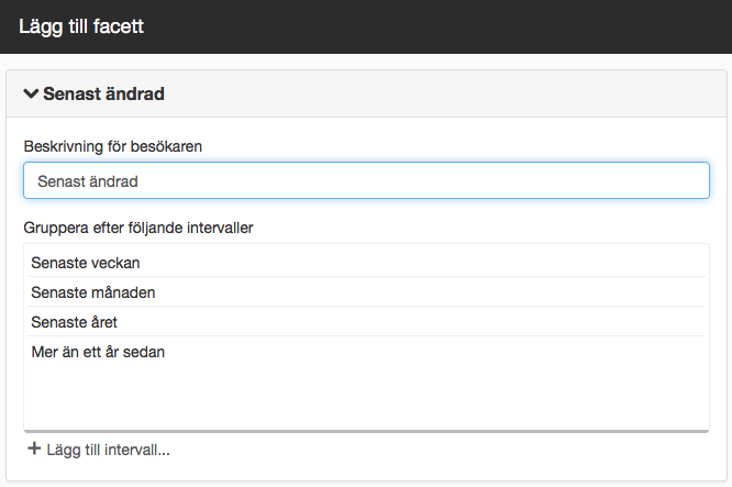 Facett senast ändrad