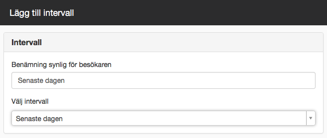 Lägg till intervall