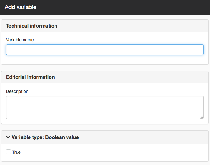 Add variables