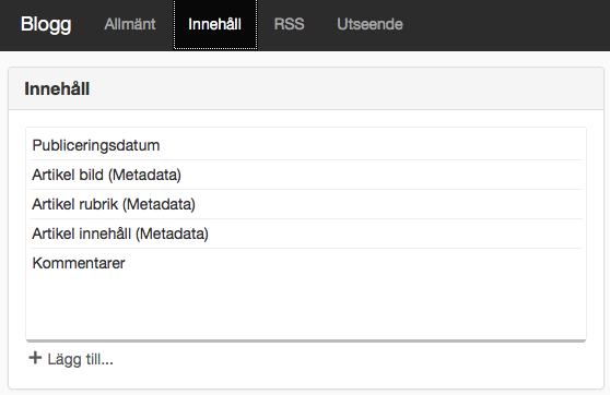 Innehåll