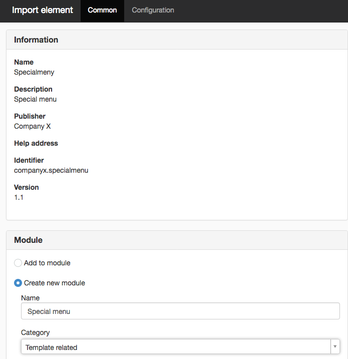 Import add-on