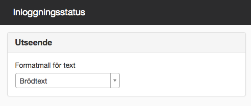Inloggningsstatus