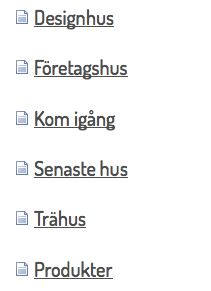 Ikoner før søkelistingen