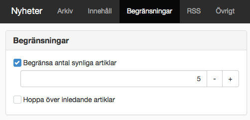 Begränsningar