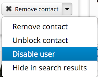 Disable user