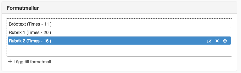 Formatmallar