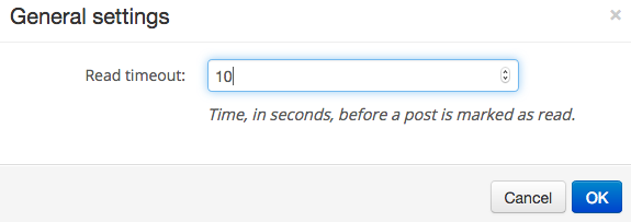 General settings