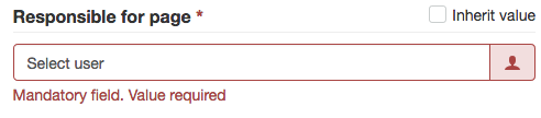 Fill in mandatory field