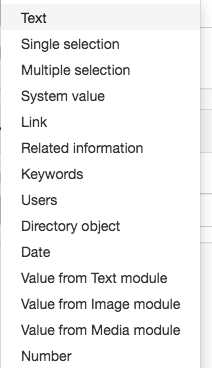 Metadata type