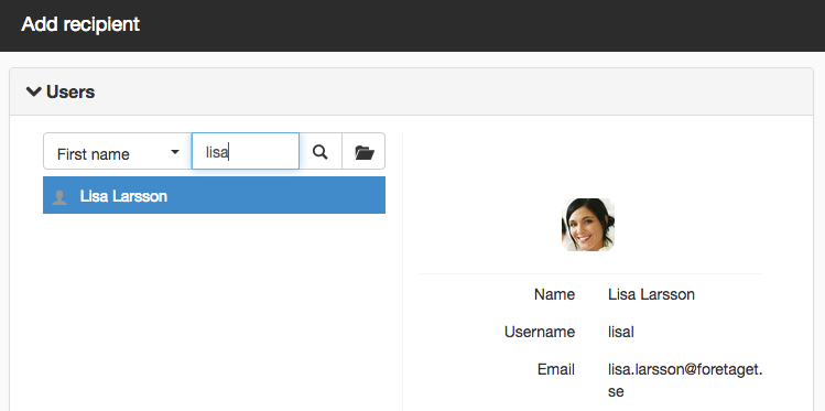 Add recipients