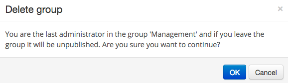 Delete group