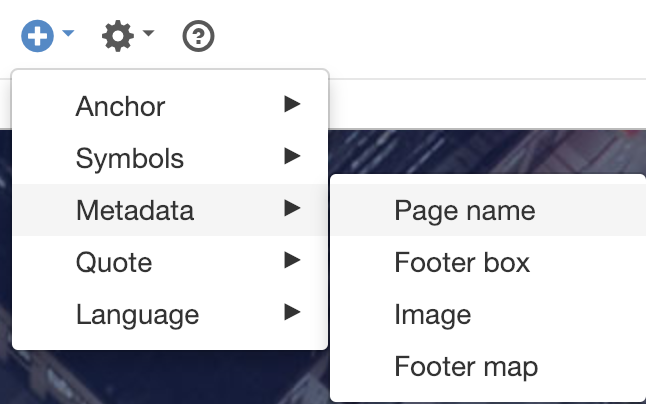 Insert metadata