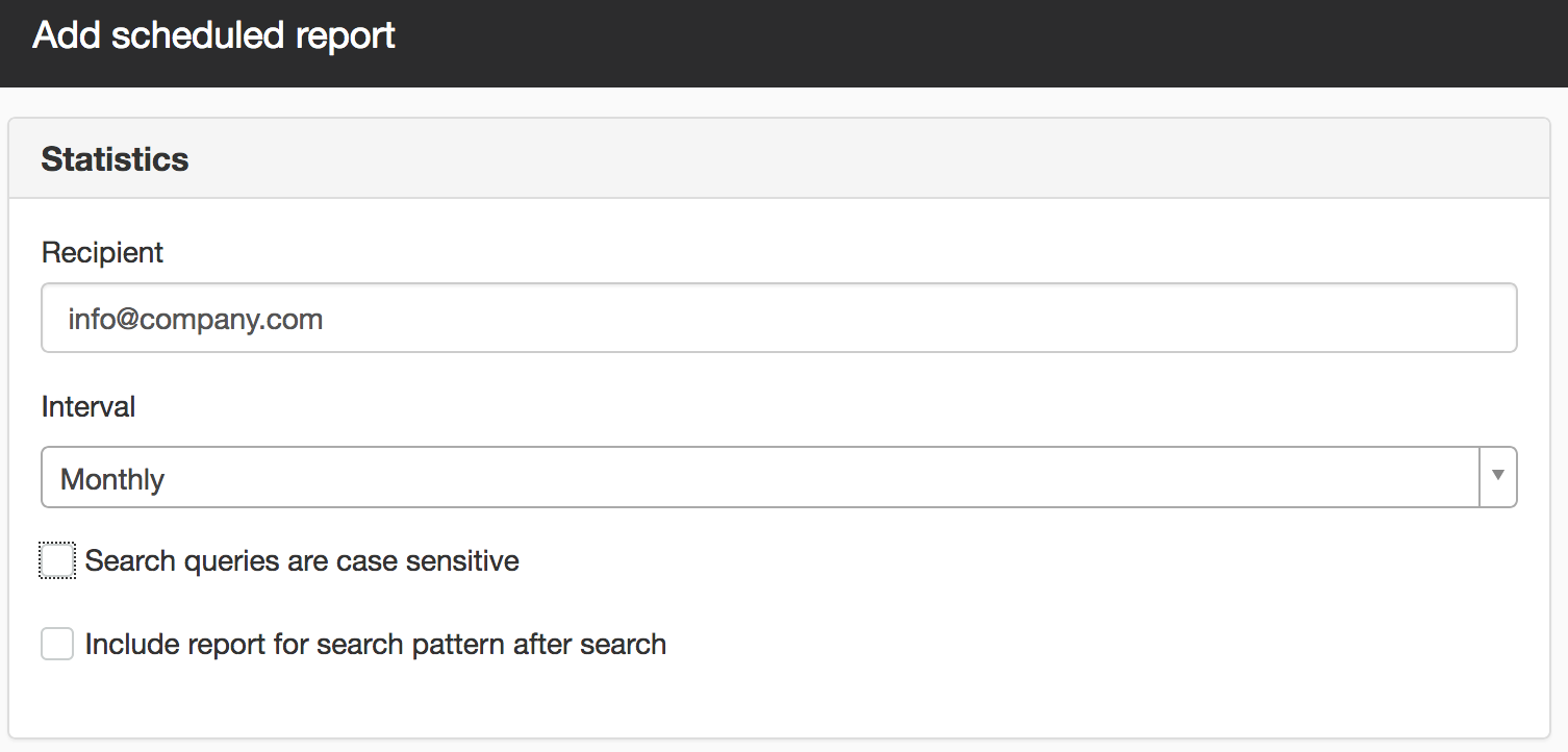 Add scheduled report